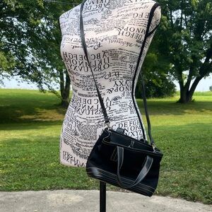 Nine West Black Crossbody Bag with Contrast Stitching